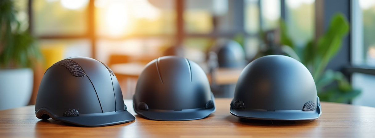 Moderner E-Scooter-Helm auf dunklem Hintergrund