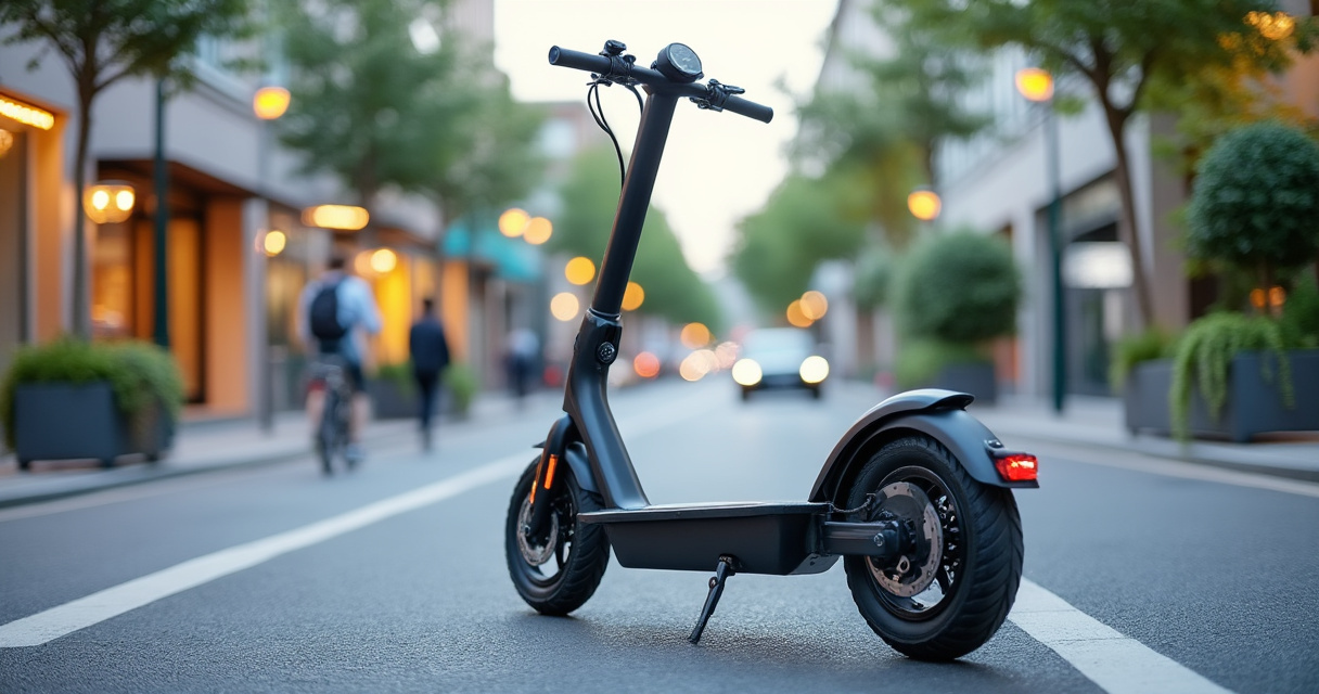 E-Scooter mit komfortabler Federung